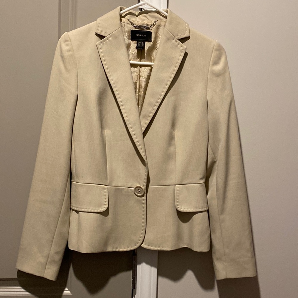 Mango cream blazer.